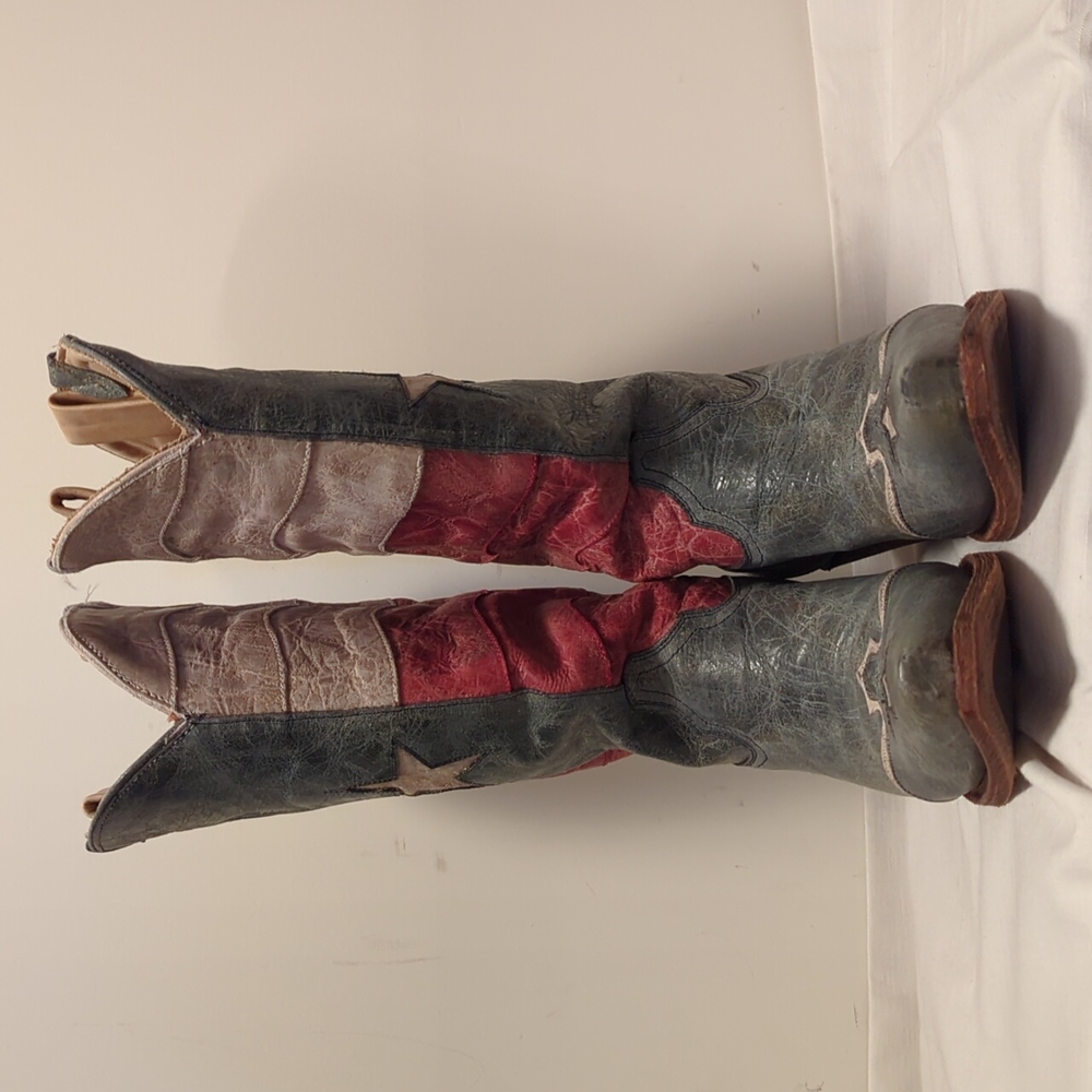 Corral Texas Flag Boots Extremely Rare. Style A2518.